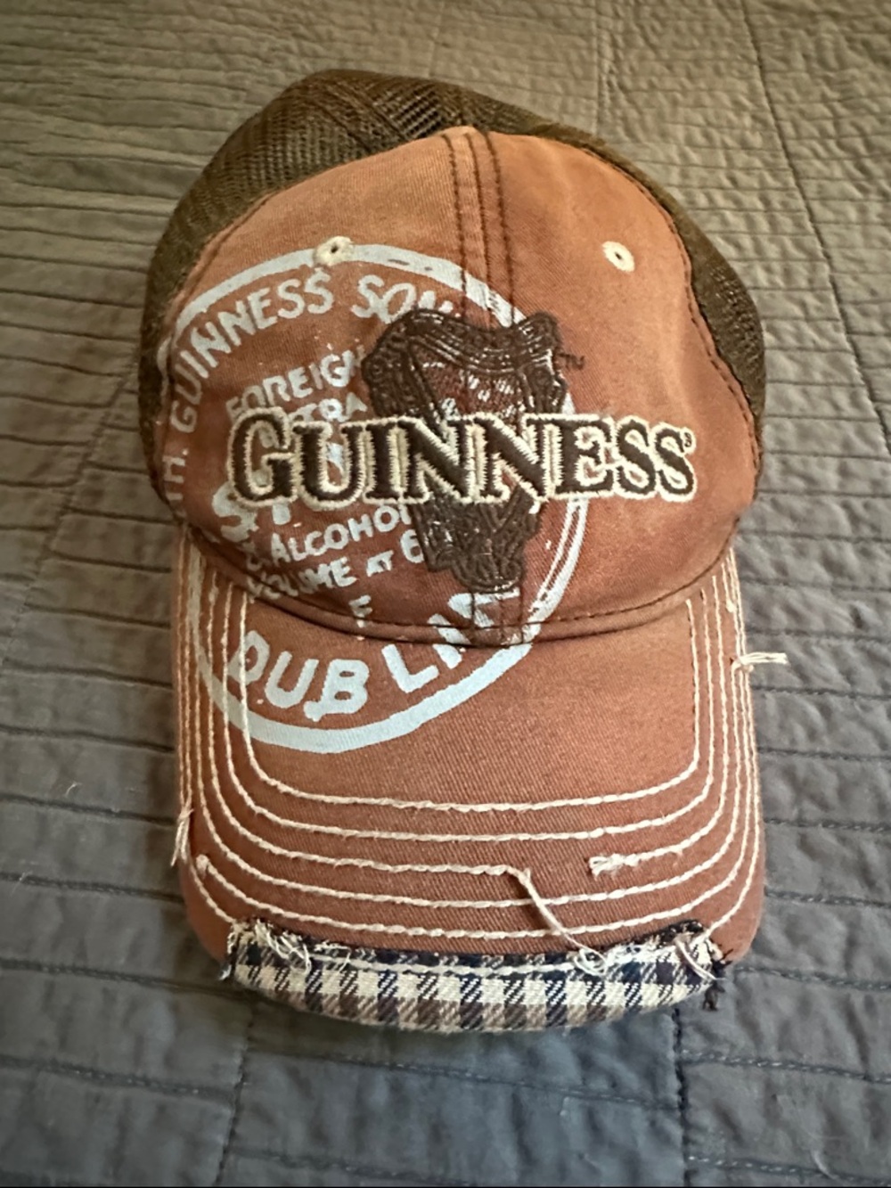 Guinness Brown and Light Blue Logo Trucker Cap